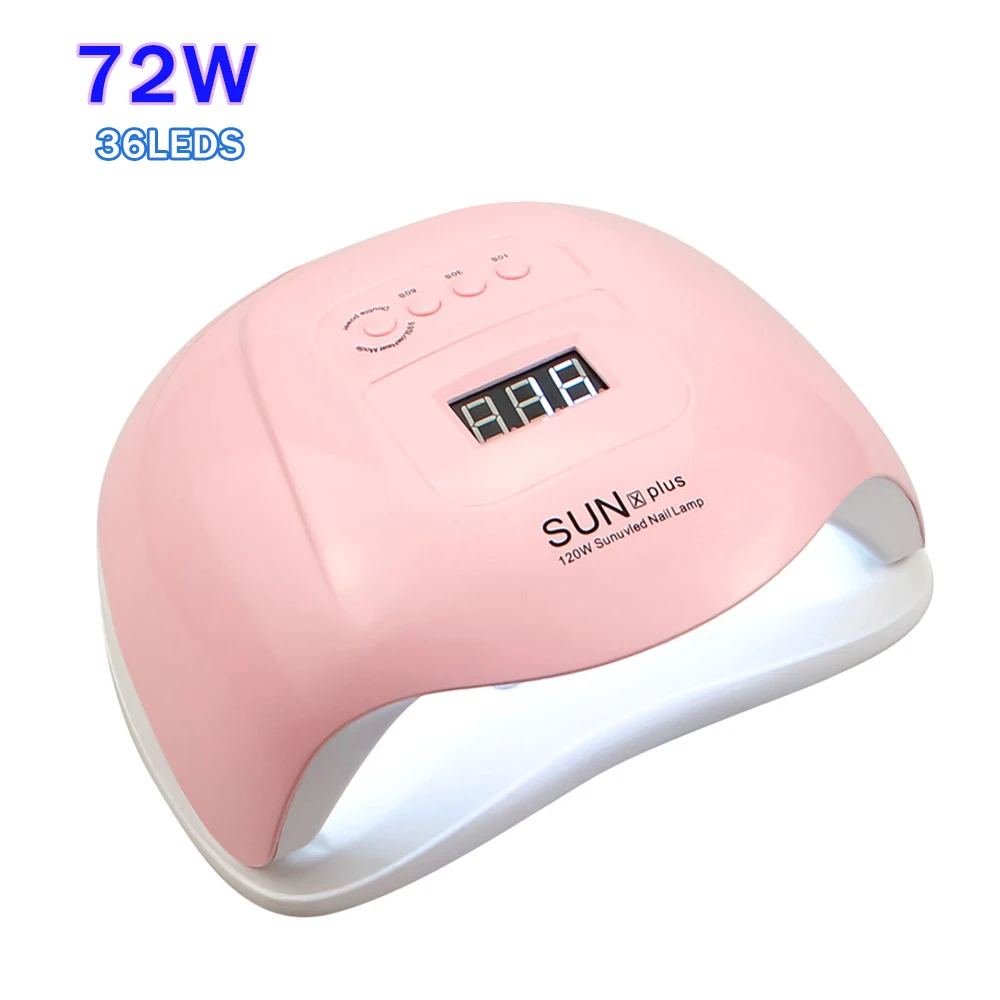 

Nail Dryer 72/36W UV Led Nail lamp For Manicure Pecicure Tools All Gels LCD Display 10/30/60/99s Timeing Infrared Sensing