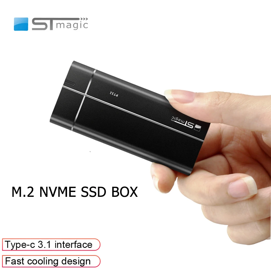 

Stmagic M.2 NVME SSD PCIE Enclosure M Key Type C USB3.1 2240/2280 SSD Case Aluminum 10Gbps External Box Solid Disk Case 1.8 Inch
