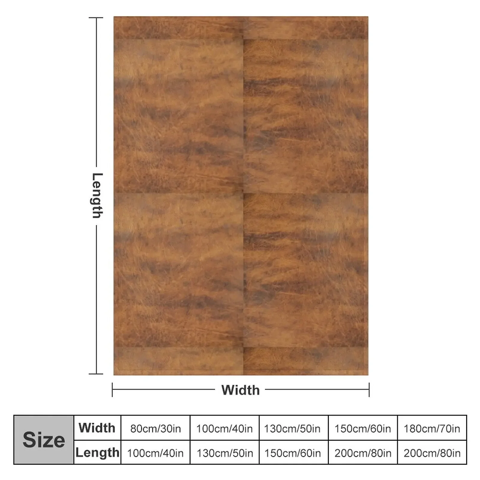 Коричневая старая Кожа | Этическое одеяло из воловьей кожи для сна