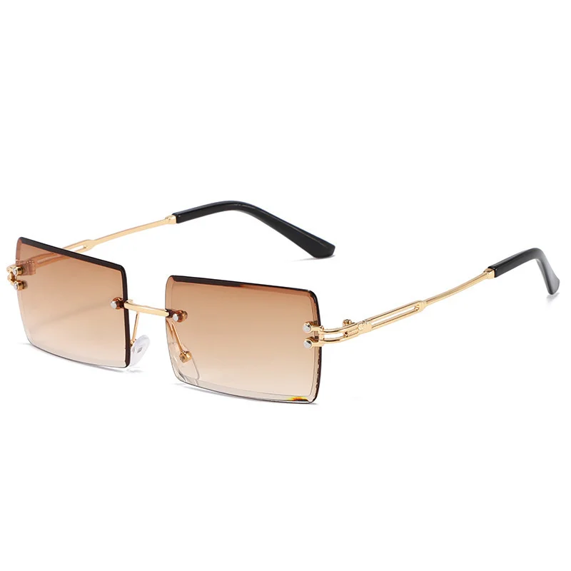 

Rimless Popular Rectangle Small Sunglasses Women 2022 Square Sun Glasses Men Female Oculos Feminino Lentes Gafas De Sol UV400