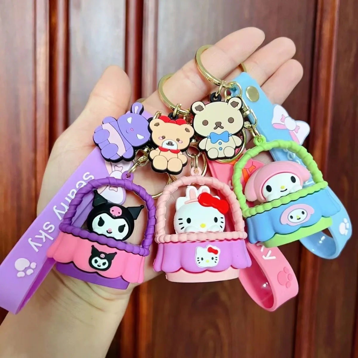 

Аниме брелок Kawaii Sanrio куклы Kuromi My Melody Hello Kitty Cinnamoroll подвеска рюкзак подарки брелок Детская Игрушка аксессуары