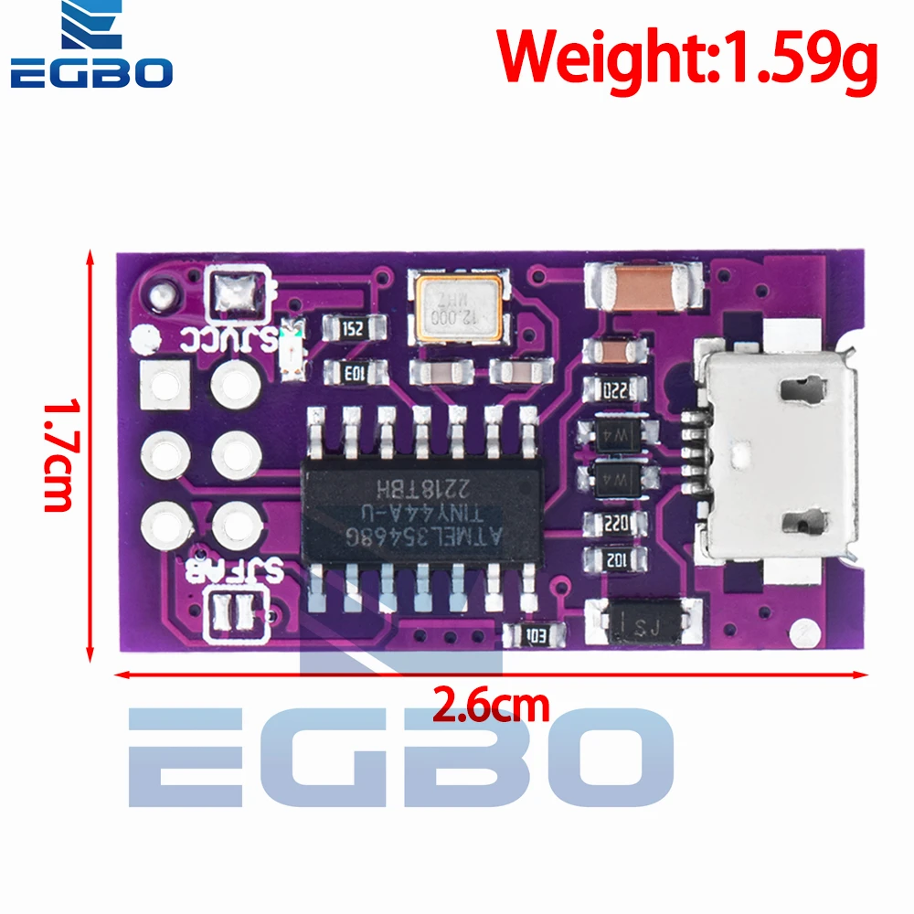 Миниатюрный AVR ISP ATtiny44 ATTiny45 ATTiny85 программатор с микроконтроллером USB btinyisp IDE