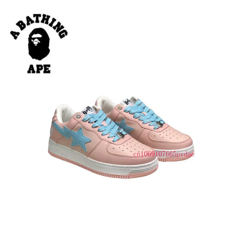 A Bathing Ape Low Pro Men's Skateboarding Shoes Low Cut Outdoor Walking Jogging Women Sneakers Lace Up Athletic Shoes Size 36-45