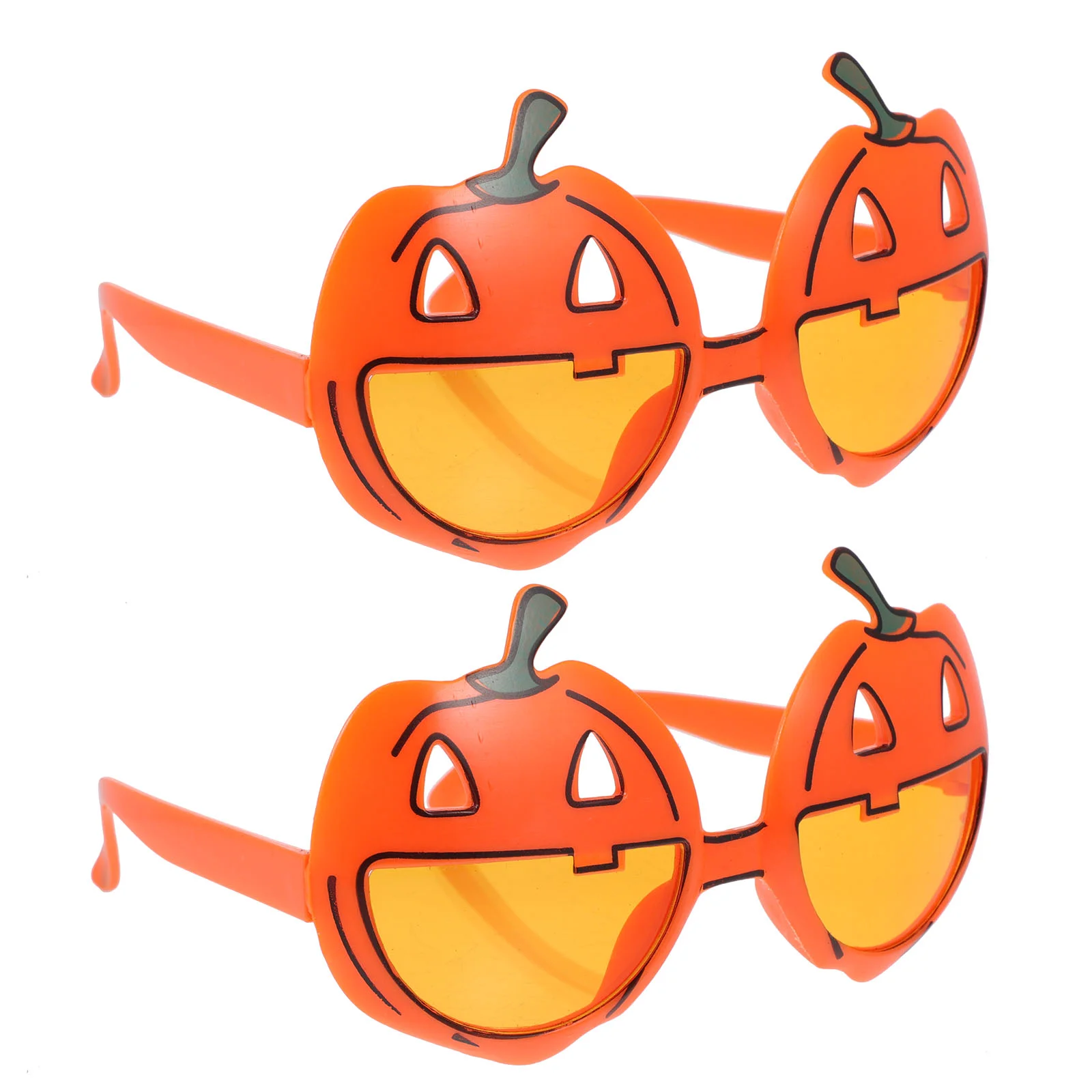 

2Pcs Halloween Pumpkin Eyeglasses Glasses Decorative Glasses Lenses