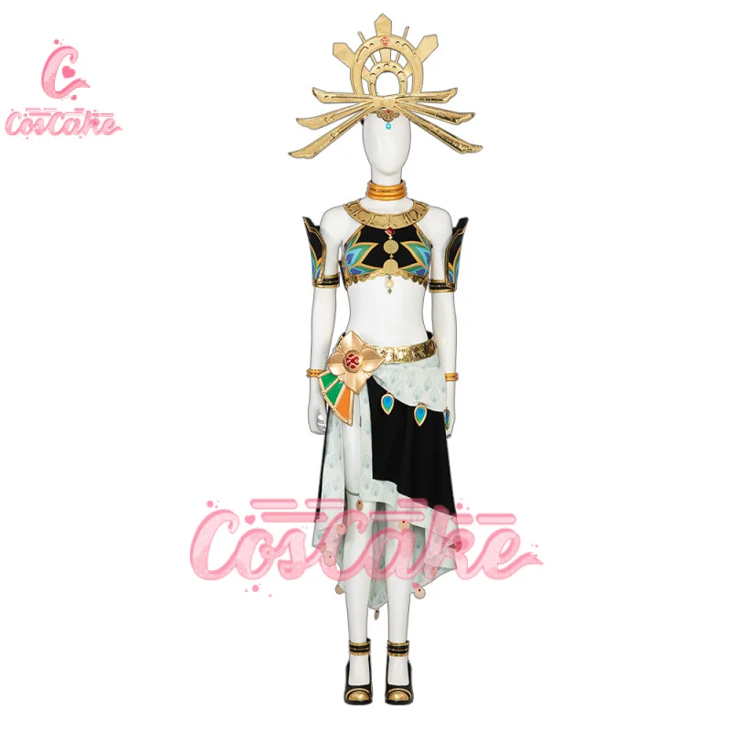 Новая юбка для косплея Riju костюм Зельды комплект из ожерелья топа и юбки легенды