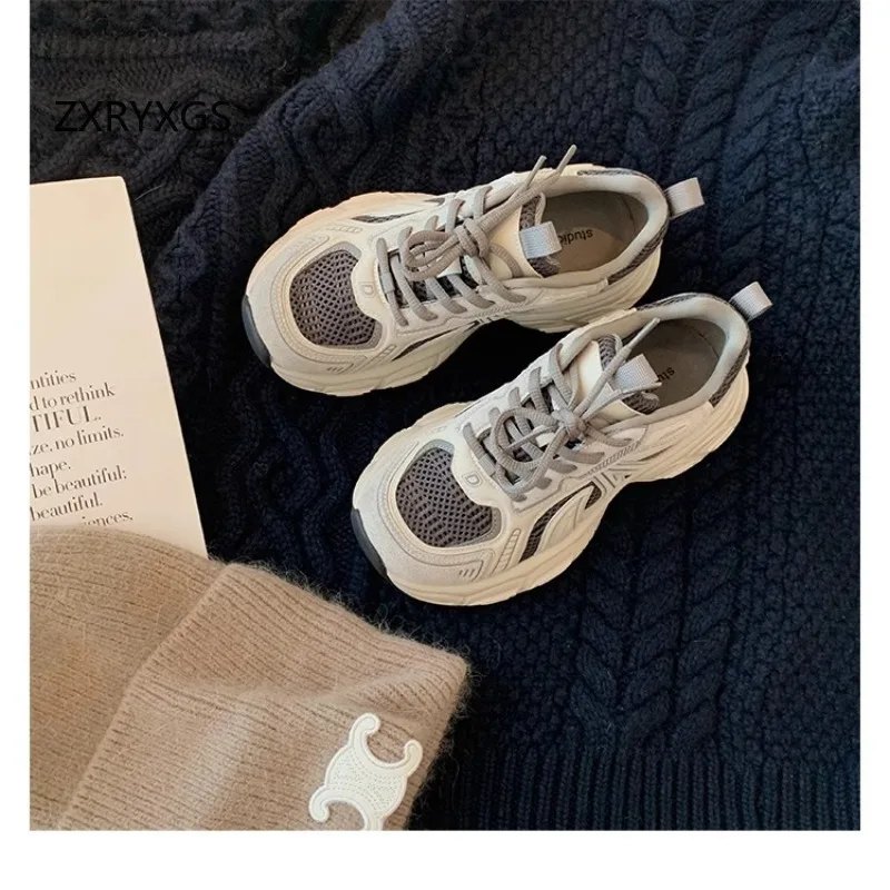 ZXRYXGS премиальные сетчатые дышащие и удобные женские кроссовки из воловьей кожи