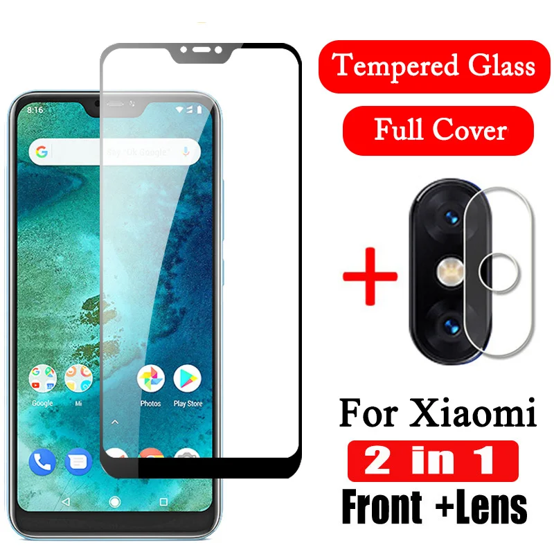 

2 в 1 закаленное стекло для Xiaomi A2 Lite 6X 6Pro защита для экрана пленка для объектива камеры Защитное стекло для Xiaomi 6x 6pro A2 Lite стекло
