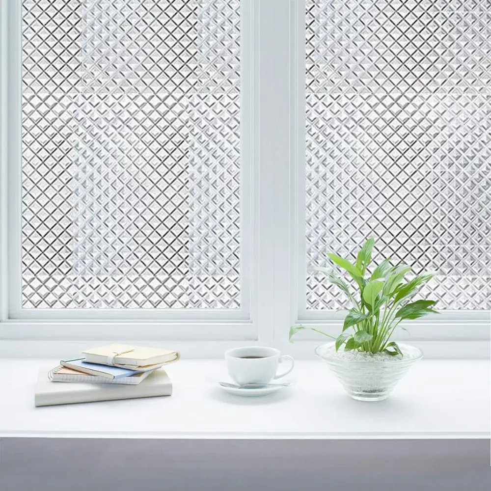 

60*300 Cm Mosaic Decorative Window Film 3D Glass Stickers Static Cling Window Decoration Removable Film For Furniture 3D Sticker