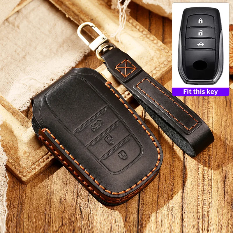 

Новый чехол для ключей Toyota Land Cruiser 250 2024, 2025 Prado Lc250 Lc300, автомобильный брелок для ключей, кожаный чехол, аксессуары