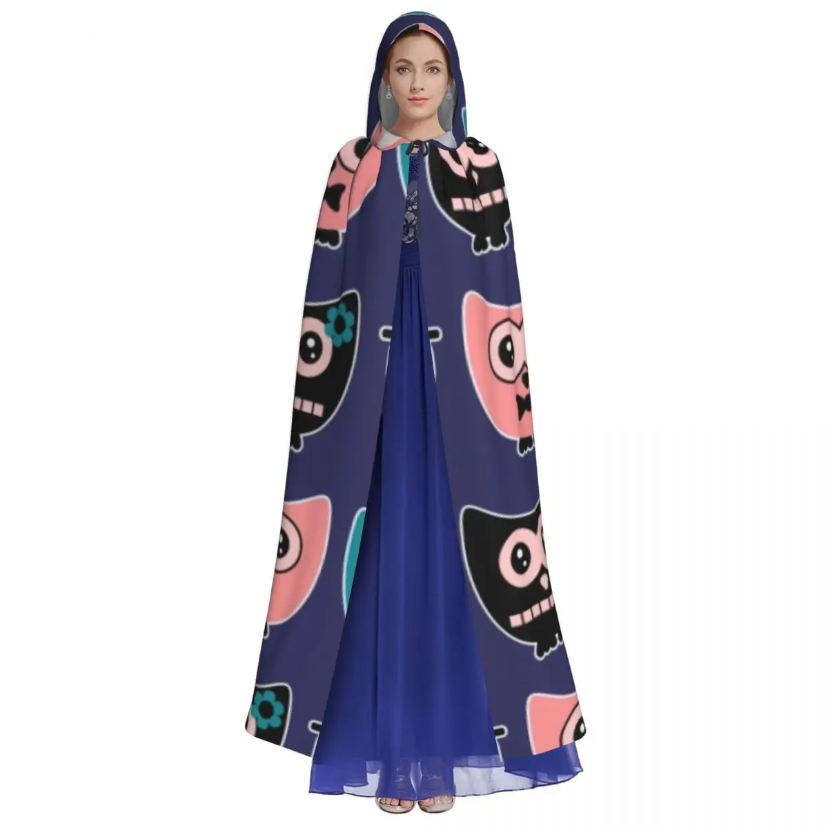 Женский длинный халат с капюшоном для косплея