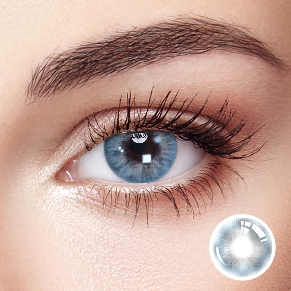 

Kilala Phantom Blue Colored Contact Lenses Half-Yearly Colored Contacts Hyaluronic Acid (1pair/2pcs) Power: 0.00 ~ -8.00