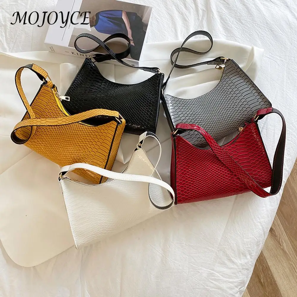 

Fashion Snake Print Leather Underarm Bags Women Shoulder Handbag Party Clutch for Women Outdoor Business Traveling