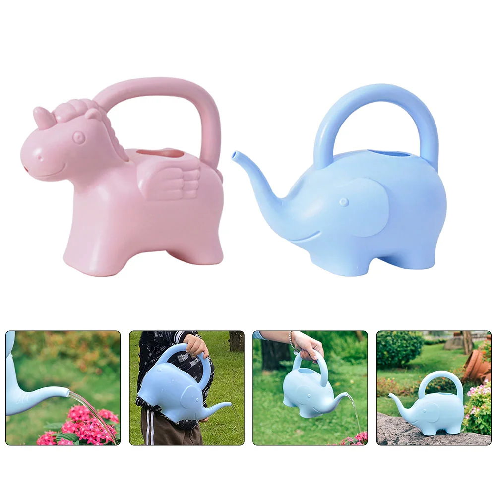 

Кастрюля для полива сада, детский цветочный горшок для комнатных растений, пластиковая водолазка с животными, мультяшный слон, Новинка