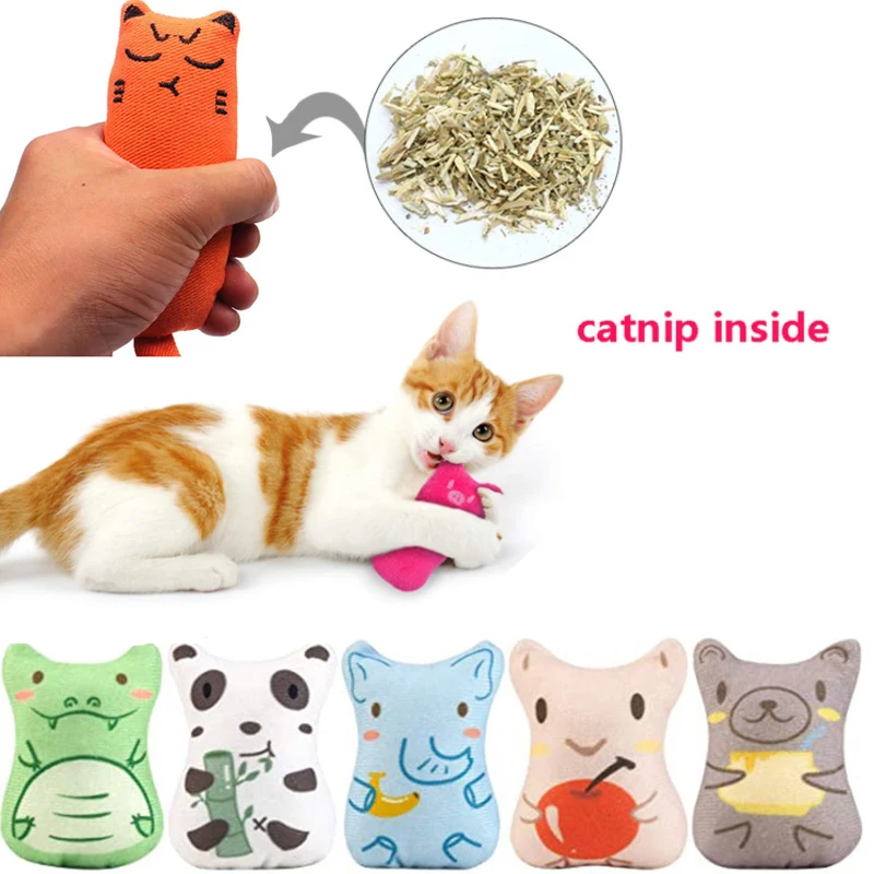 

Cat Grinding Catnip Toys Funny Interactive Plush Cat Toy Pet Kitten Chewing Toy Claws Thumb Bite Cat mint For Cats Teeth Toys