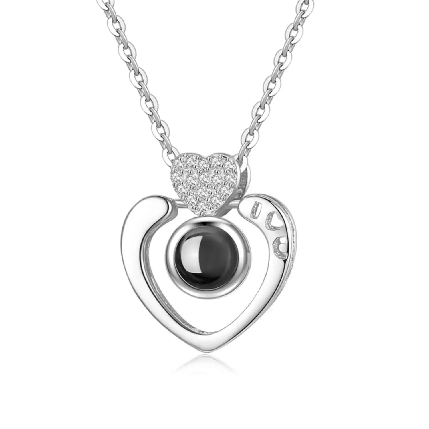 

Engraved Projection I Love You Necklace D48