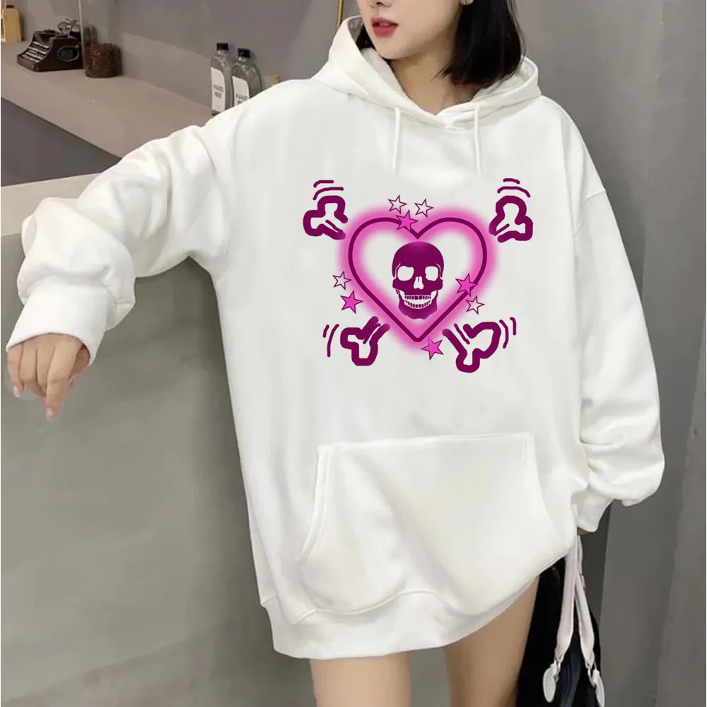 

y2k aesthetic hoodies women funny gothic long sleeve top y2k aesthetic sweatshirts female vintage pulls