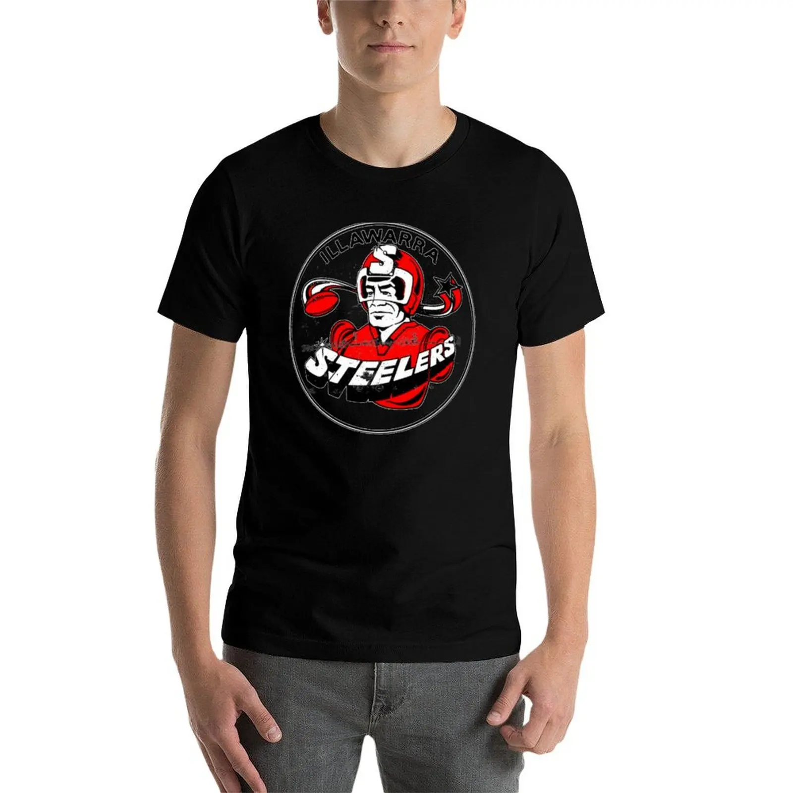 Illawarra Steelers RETRO футболка большого размера футболки с рисунком забавные мужские