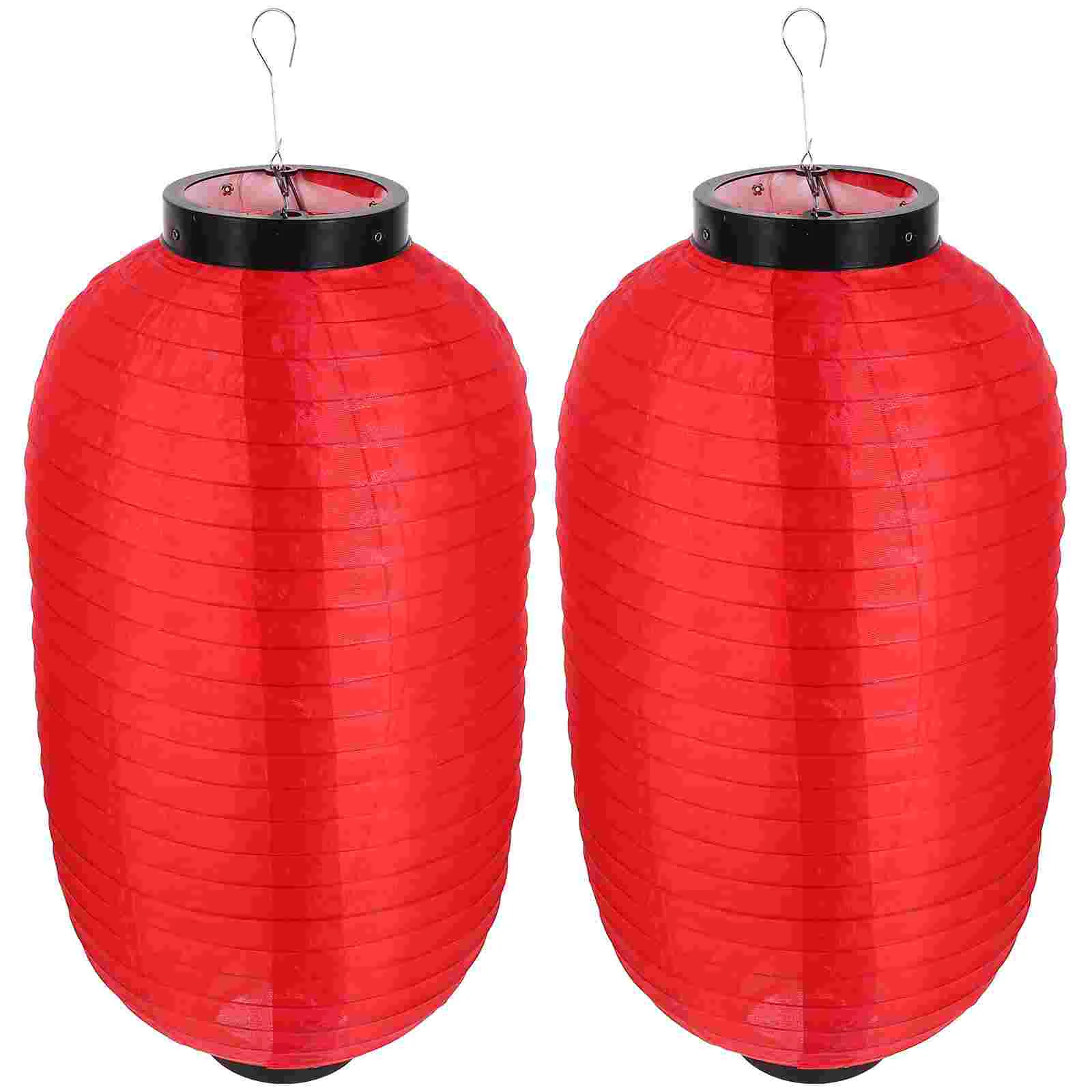 

Lantern Japanese Lanterns Hanging Paper Silk Chinese Outdoor Lamp Waterproof Ornament Style Decorations Bar Sushi Red White