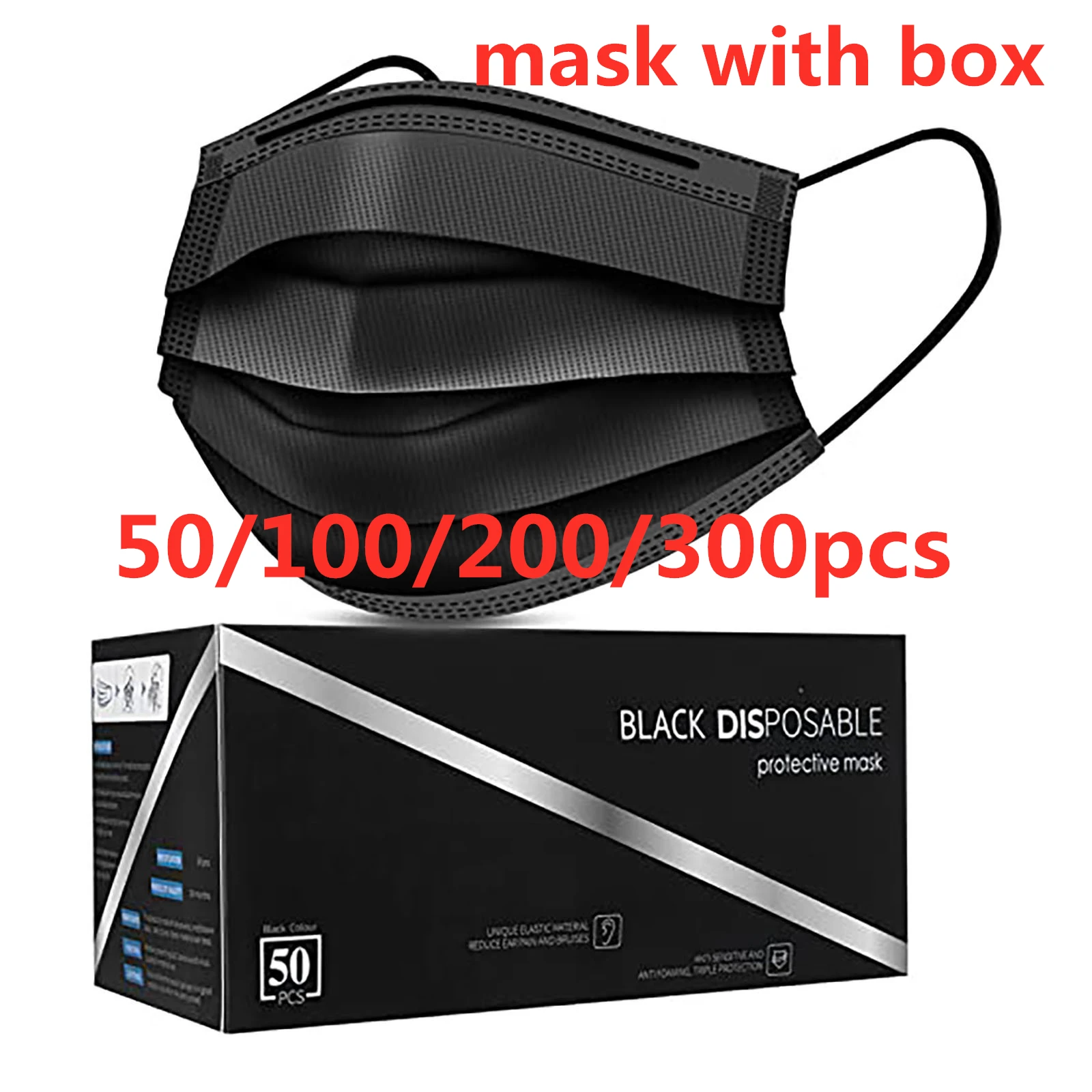 

50/100/200/300pc Black Disposable Adult High-quality Products