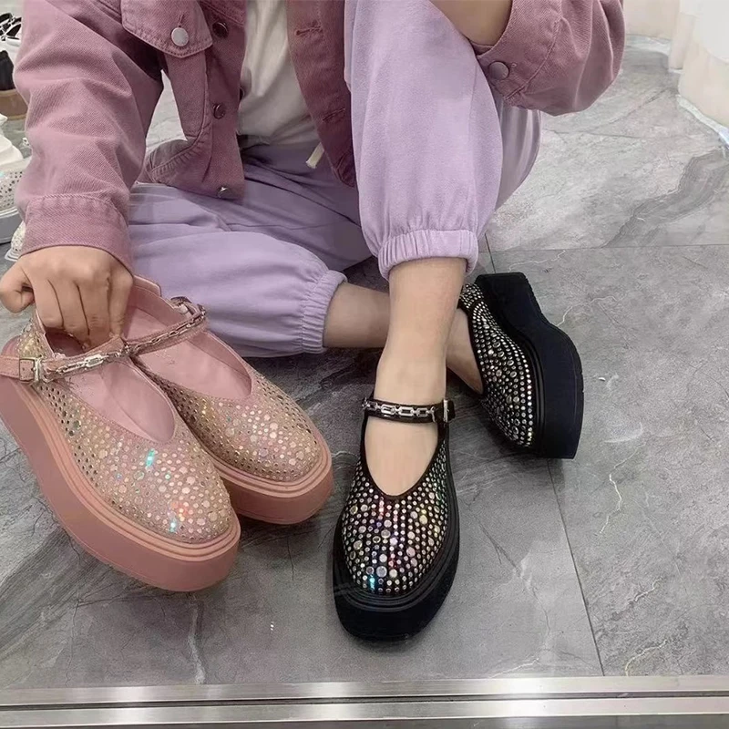 

Кроссовки женские на платформе, с круглым носком, для ходьбы и бега