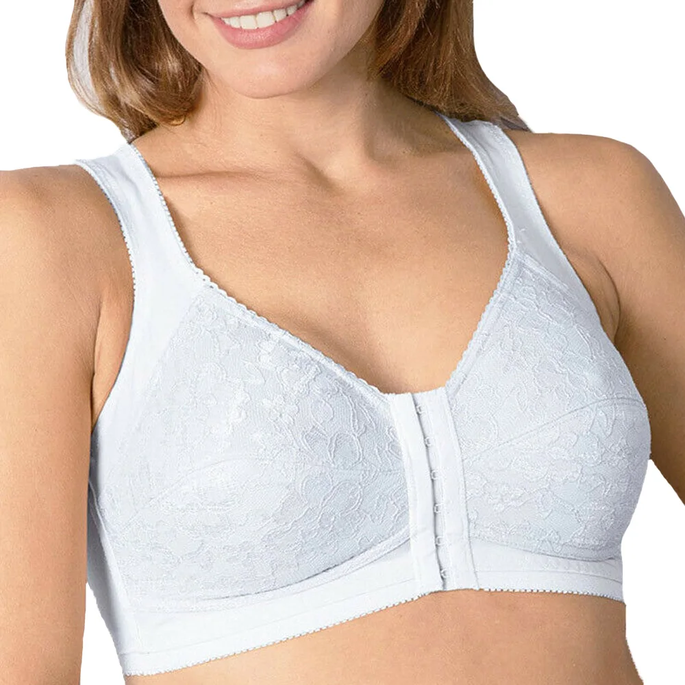 

New Plus Size Bras Full Coverage Big Size B C D E F G H Lace Front Closure Bra Femme Lingerie Unlined Bras For Woman 32-52