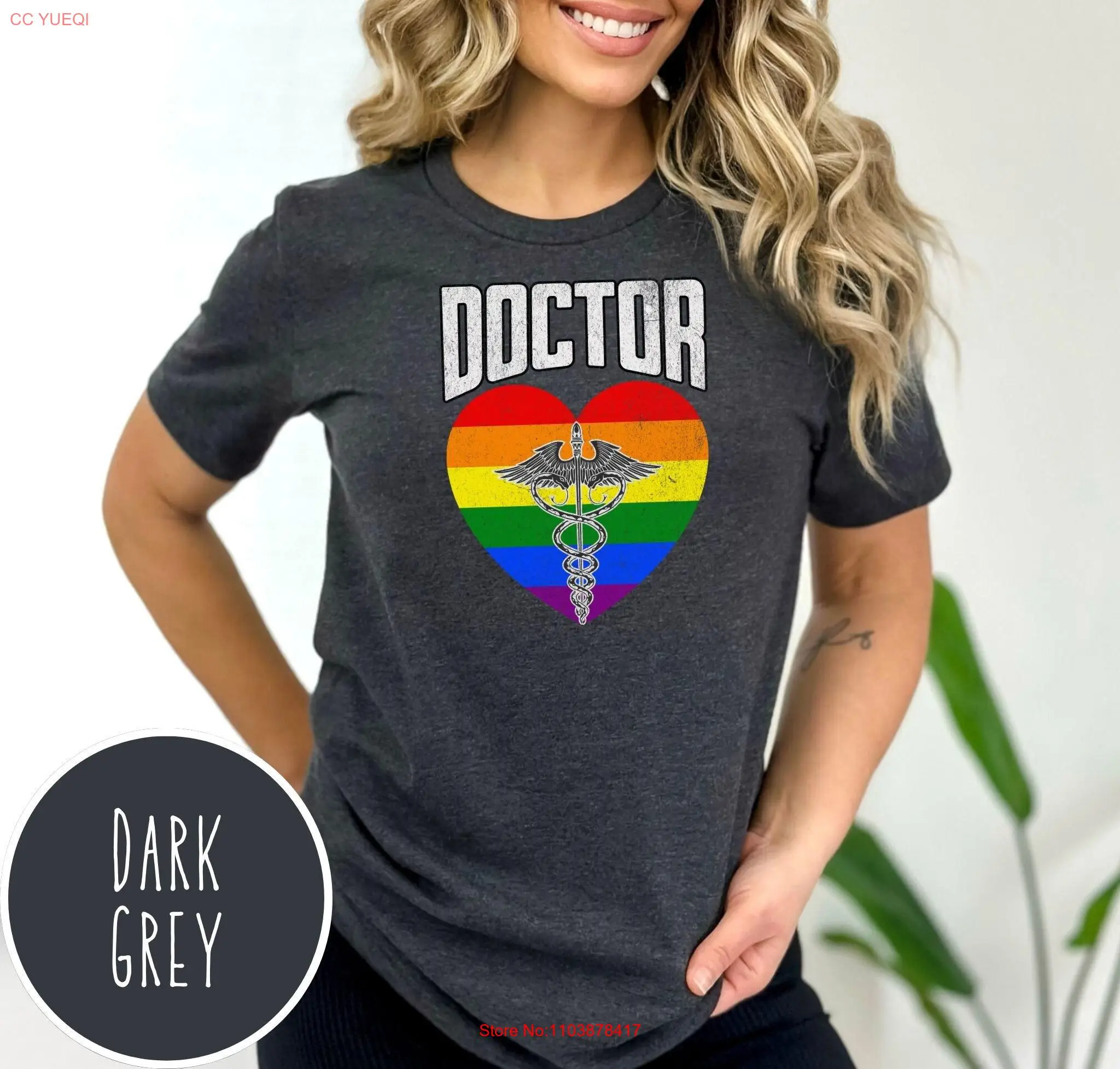 Футболка LGBTQ Pride Doctor Physician Gender Ally Ideas Cute Dr с длинными или короткими рукавами