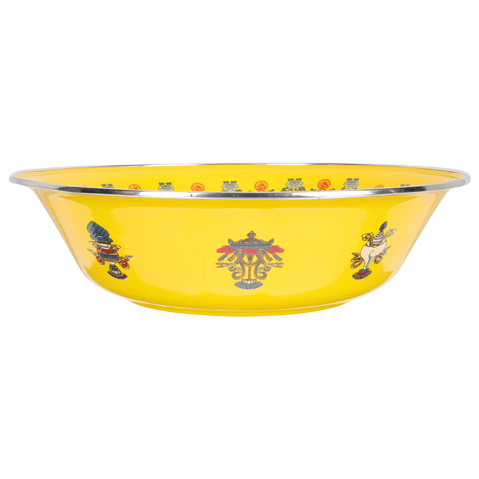 

Enamel Edge Basin Household Washbasin Enamelware Old-fashioned Kitchen Utensil Washing Soup Home Large Food Women's dress