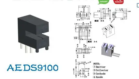 

AEDS9100 Photoelectric Switch Sensor For Scanner/Vending Machine/Servo Motor