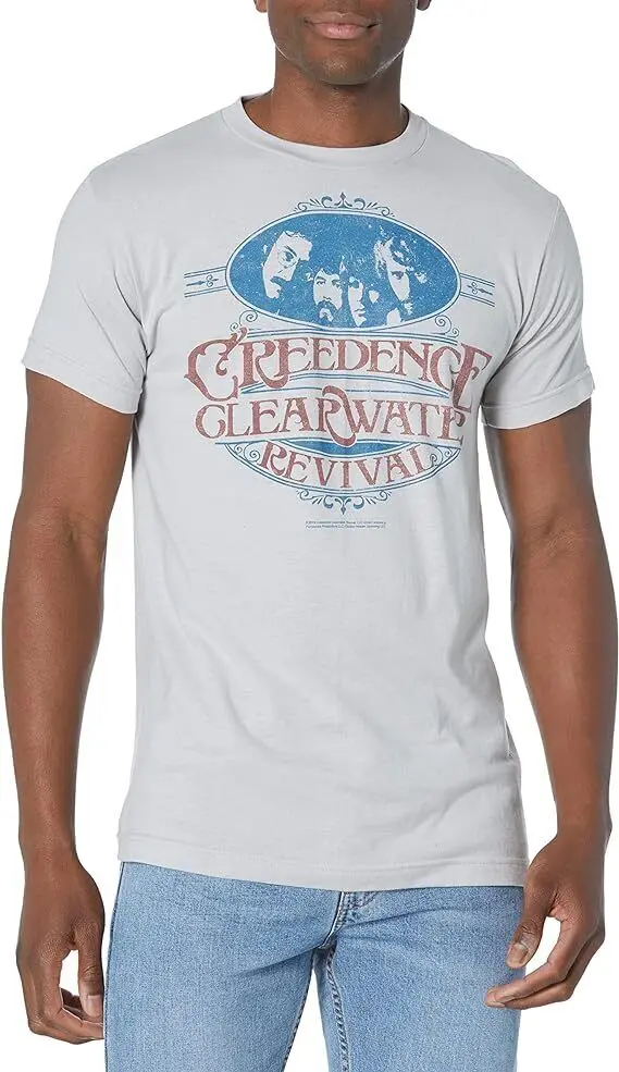 Жидкий синий унисекс-взрослый стандарт Creedence Clearwater корпус Travelin _ Band T-