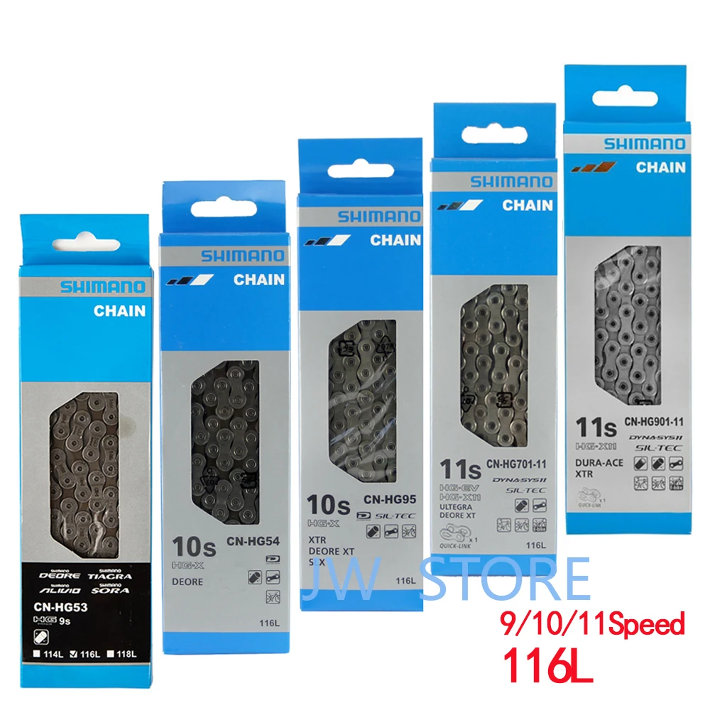 

NEW Shimano HG53 HG54 HG95 HG601 HG701 HG901 Bicycle Chain 9 10 11 Speed Road/MTB Chain Bike Accessories For Shimano/Sarm Bike