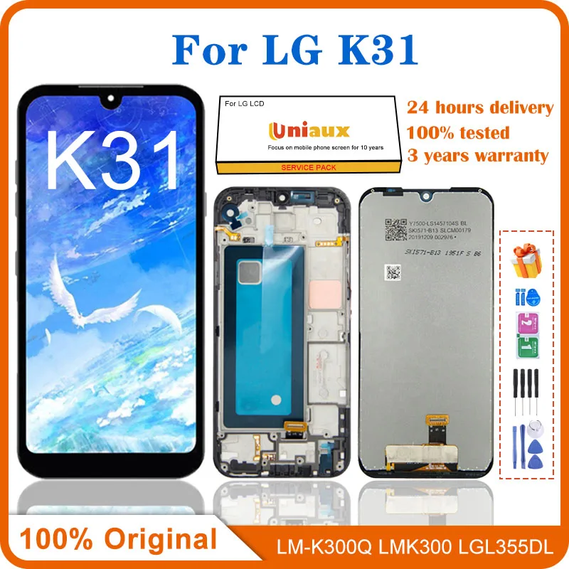 Для LG K31/Aristo 5 LM k300/K8x ЖК-дисплей кодирующий преобразователь сенсорного экрана в сборе Q31 запасные части для LG K31 ЖК-дисплей