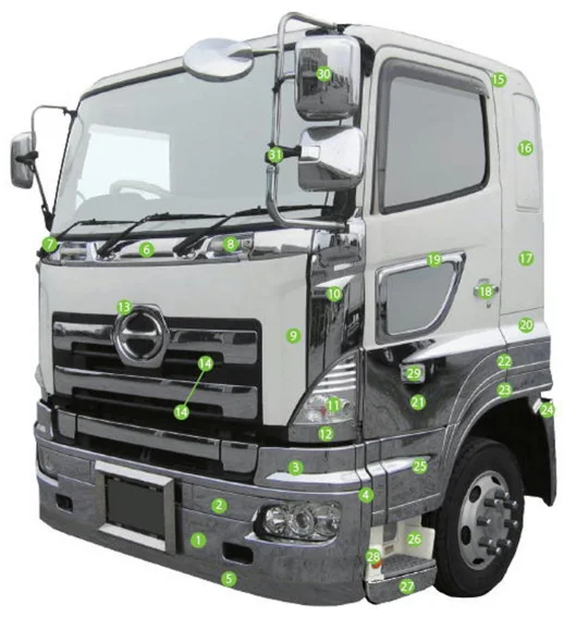 Для HINO 700 500 дверной фонарь для грузовика с эффектом желтого кристалла
