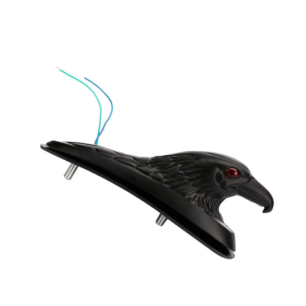 Мотоциклетный орнамент с головой орла красным освещением черный алюминиевый