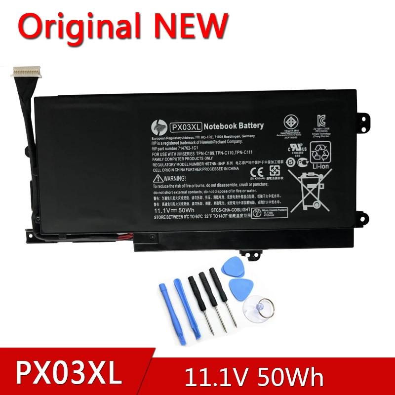 

PX03XL NEW Original Battery HSTNN-LB4P For HP Envy 14 14-K010US 14-K027CL Sleekbook M6-K series TPN-C109/C110/C111 11.1V 50Wh