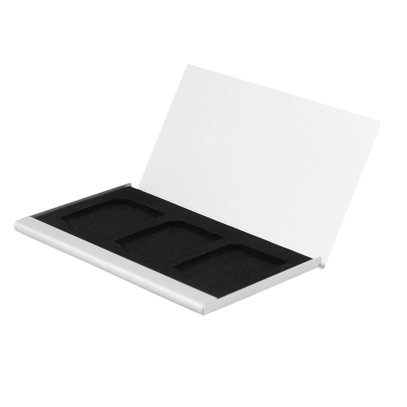 

5X Aluminum Alloy Memory Card Case Card Box Holders For 3PCS SD Cards