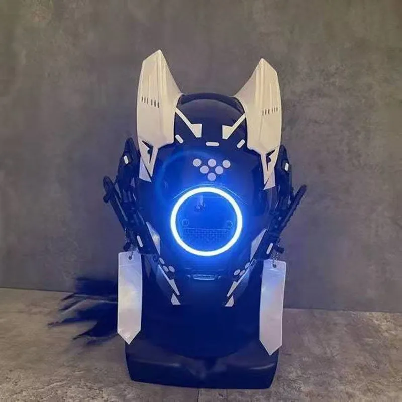 

Cyberpunk Mask With Lights Mask Handmade Props FIT forCosplays Halloween
