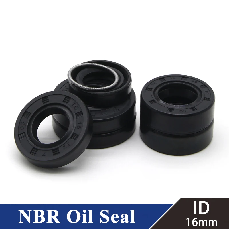 

2/5/10pcs ID16mm NBR Oil Seal TC-16 * 24/26/28/30/32/35/40*4/5/7/8/10mm Nitrile Rubber Shaft Double Lip Oil Seals