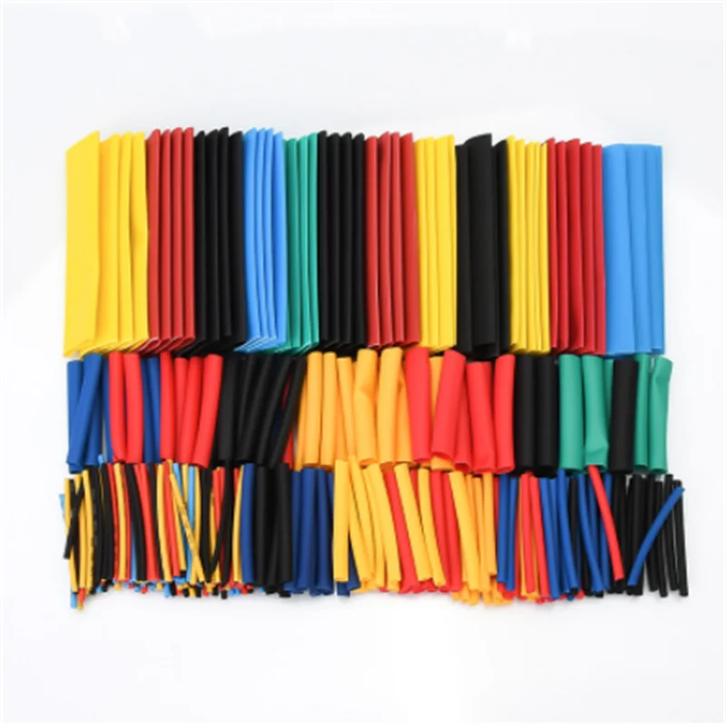 

328 Pcs/lot Sleeving Wrap Wire 2:1 Car Electrical Shrinkable Cable Tube kits Heat Shrink Tubing Polyolefin 8 Sizes Mixed Color