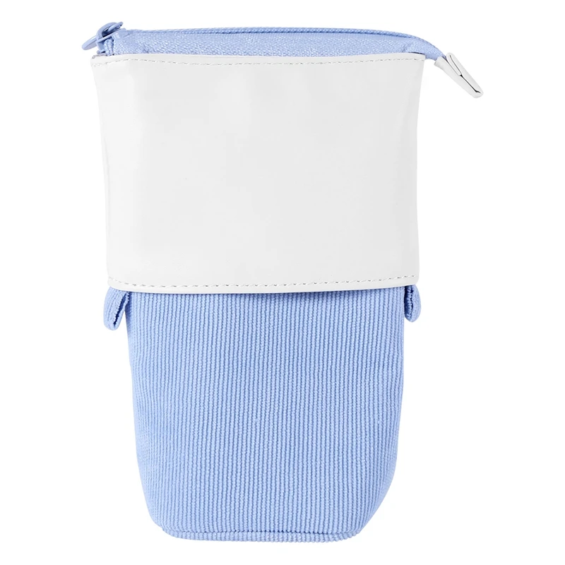 

Pen Pencil Telescopic Holder Stationery Case, Stand-Up Transformer Bag Colorful Organizer, For Cosmetics Pouch