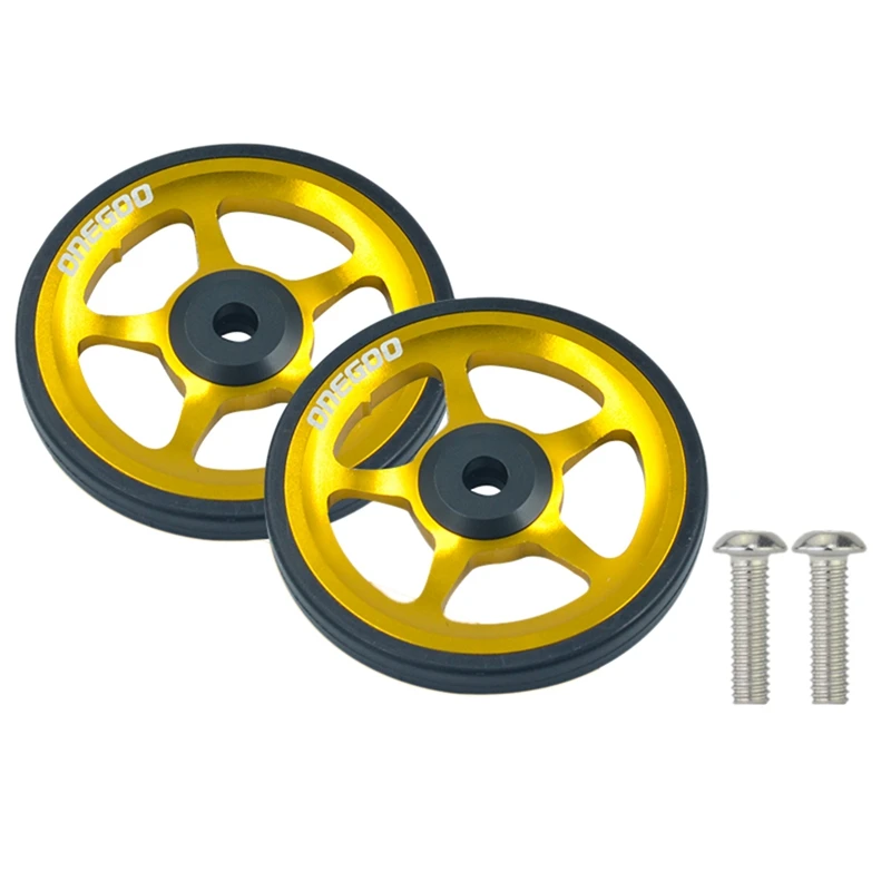 

Hot AD-1 Pair Bicycle Easywheel For Brompton Folding Bike Aluminum Alloy 22G/Pc Easy Wheels With Bolts Bicycle Parts