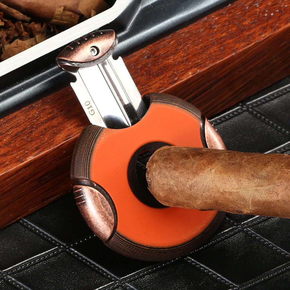

LUBINSKI V Cut Cigars Guillotine Clipper Tobacco Cutting Metal Scissor Clipper Luxury Cigar Cutter Professional