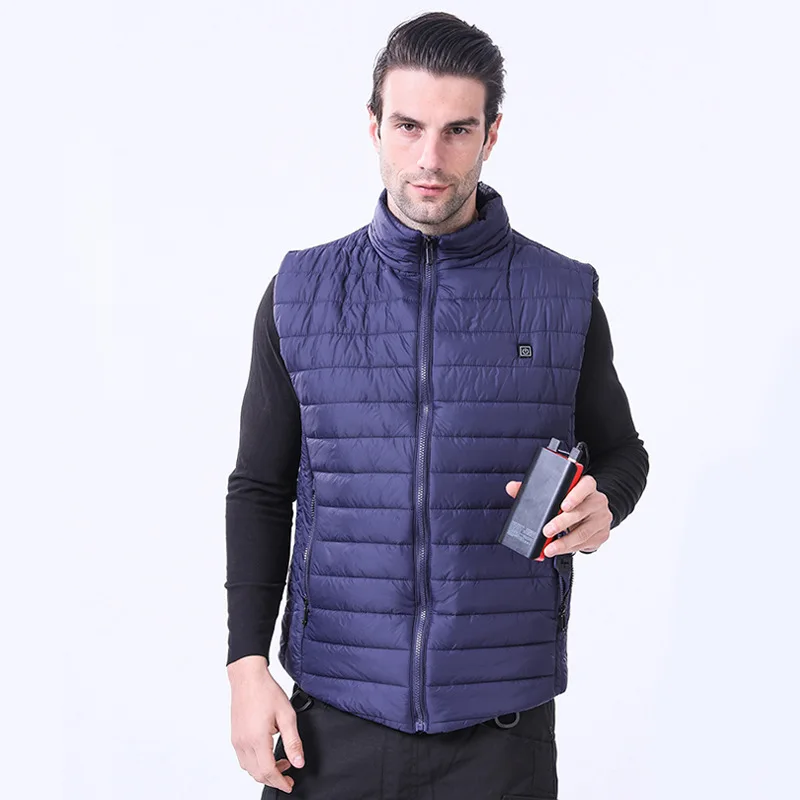 ESDY 2022 Outdoor Winter Warm New Electric Vest USB Stand Collar Charging Intelligent Men's Electric Vest Winter Jackets