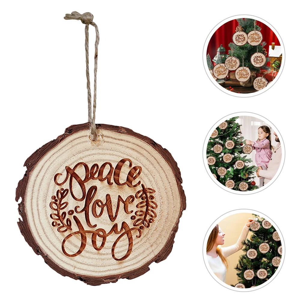 

Home Decor Hanging Xmas Tree Ornament Christmas Ornaments Decorations Rope Wooden Decors Party