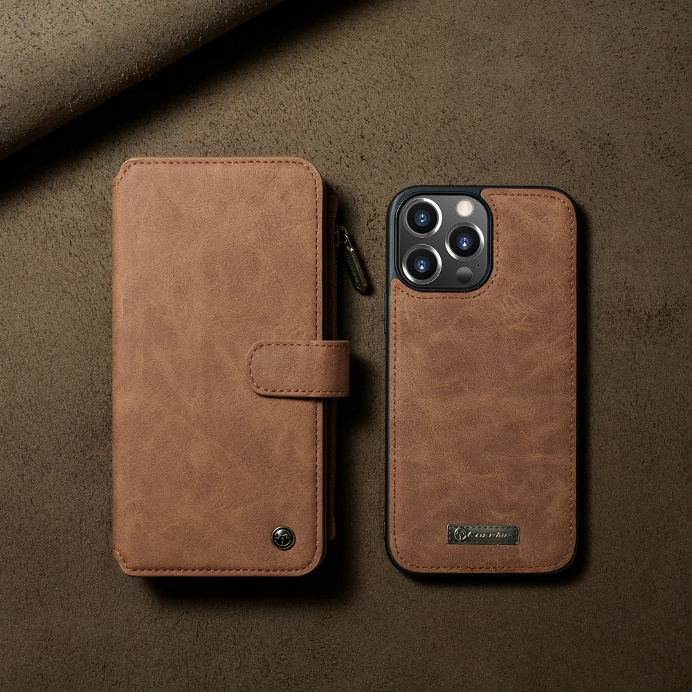 Caseme Magnetic Leather Phone Case for iPhone 13 12 11 Pro MAX Detachable Wallet 14 Card Slots 7 8 Plus Xs Max | Мобильные телефоны