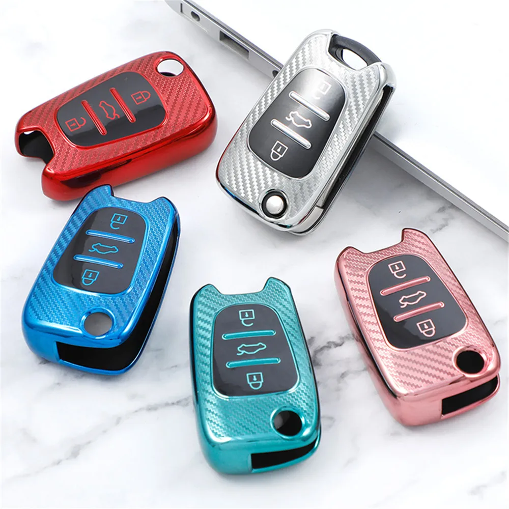 

TPU Car Key Cover Case Shell Fob for KIA Rio 3 Soul Optima Ceed K2 K5 Cerato Sportage for Hyundai Elantra Accent I20 I30 Ix35