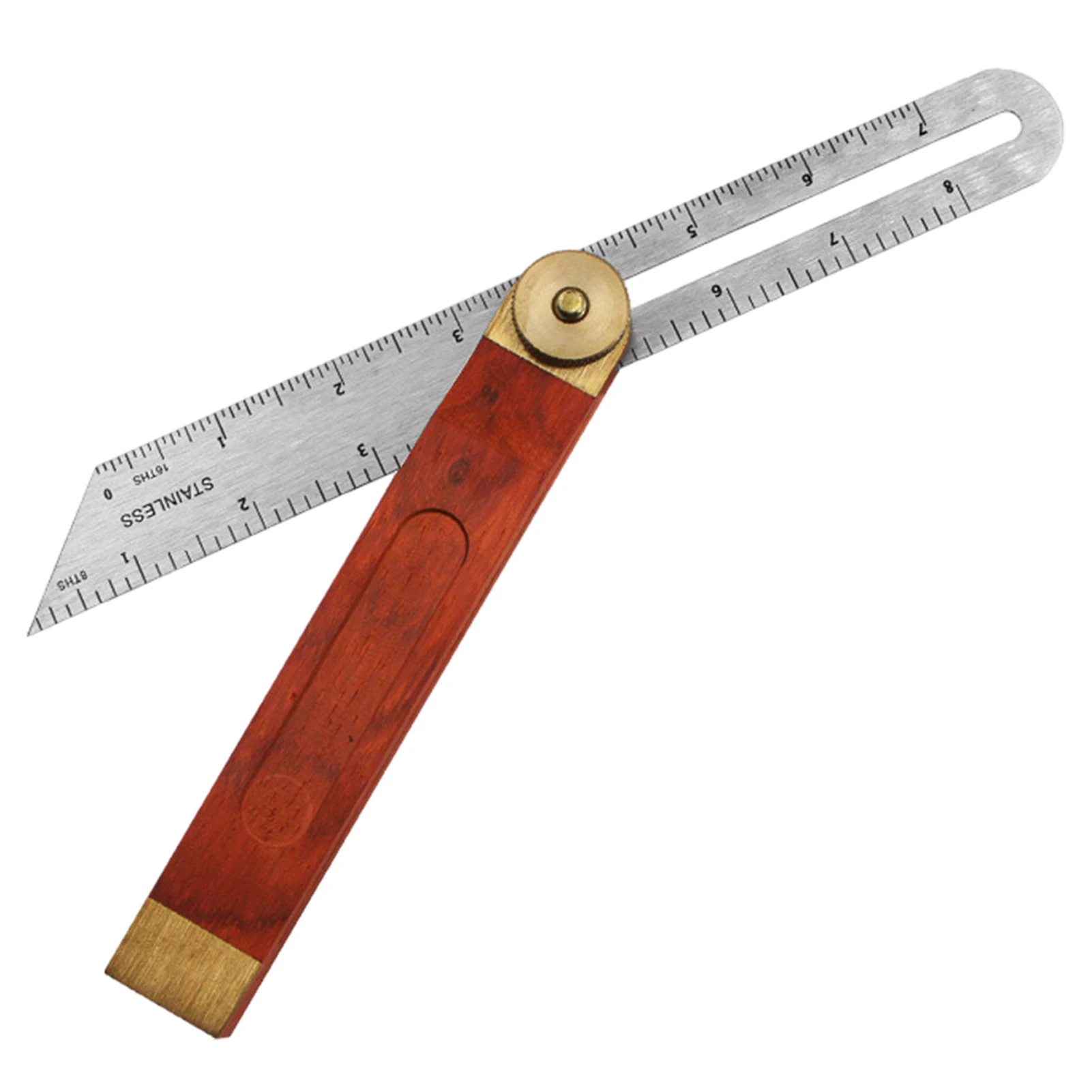 

Measuring Carpentry Protractor Blade Ruler Square Rotatable Hardwood Handle Activity Angle Marking Sliding Gauge Stainless Steel