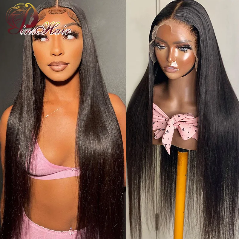 Straight Lace Front Wigs For Women Brazilian 13x4 Human Hair Lace Frontal Wig Pre Plucked Transparent Lace Front Human Hair Wigs