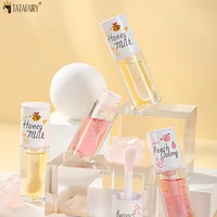 peach lip gloss lip glaze transparent honey lip oil liquid lipstick reduce lips lines moisturizing natural high gloss lip care