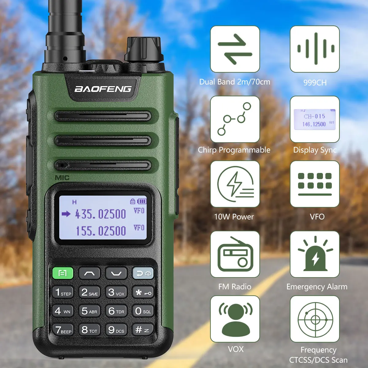 Мощная Двухдиапазонная рация BaoFeng UV-13 PRO V2 10 Вт зарядное устройство Type-C большой