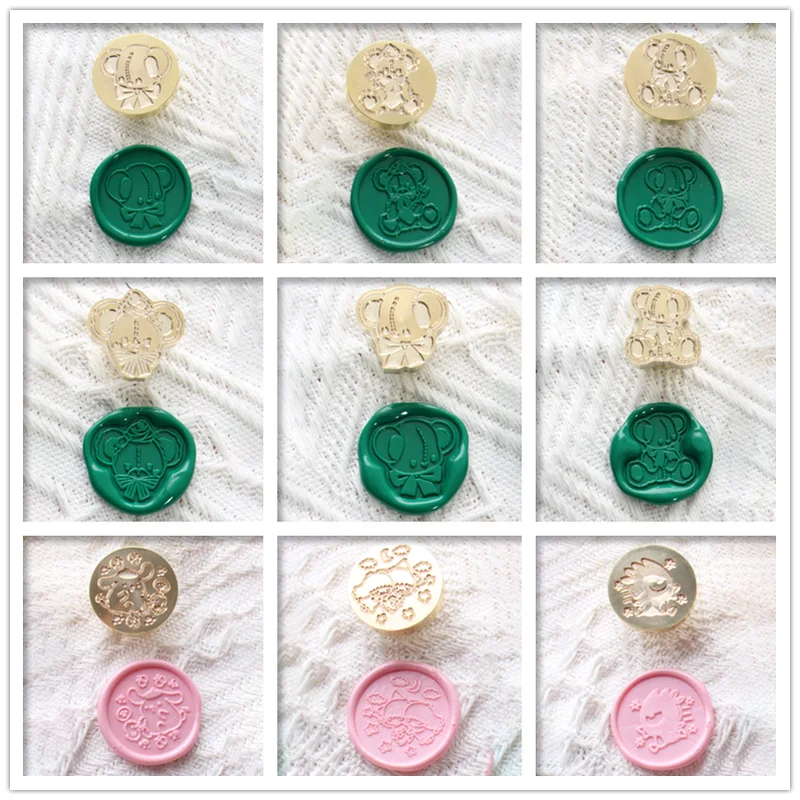 DIY счастливая собака домашнее животное мультфильм комиксы воск печатные головки